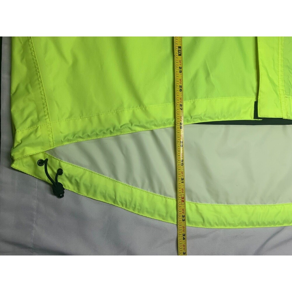 Novara Mens XXL Cycling Jacket Neon Green Reflective Vented Full Zip Shell REI - Picture 6 of 9